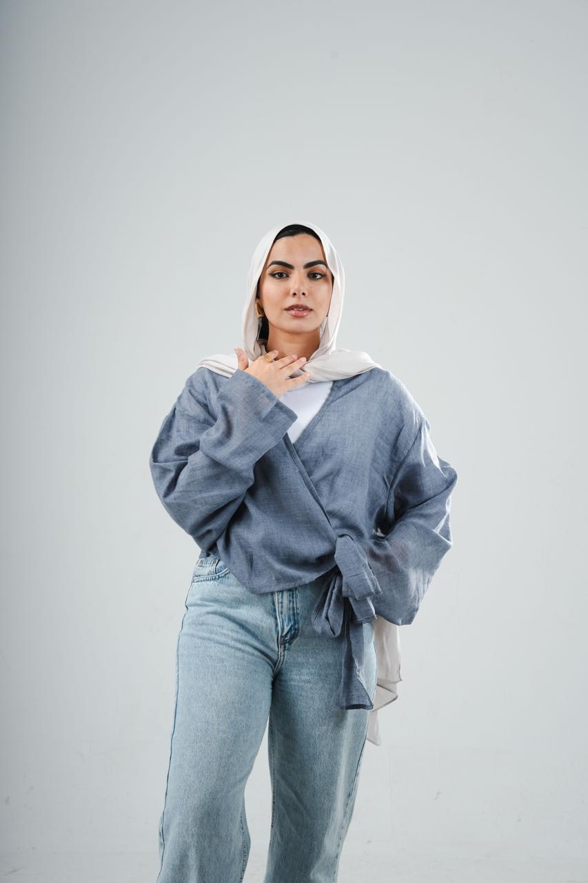 The Loose Wrap Blouse