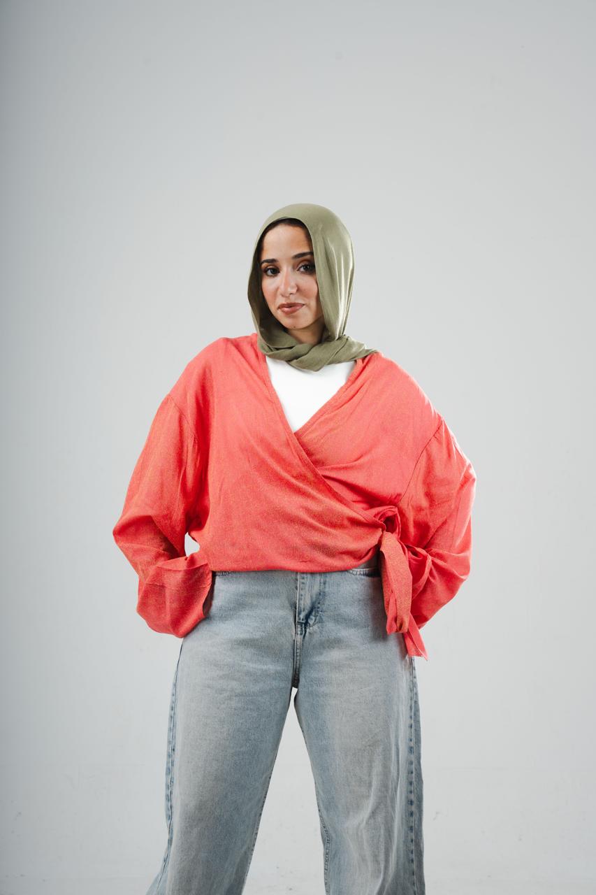 The Loose Wrap Blouse